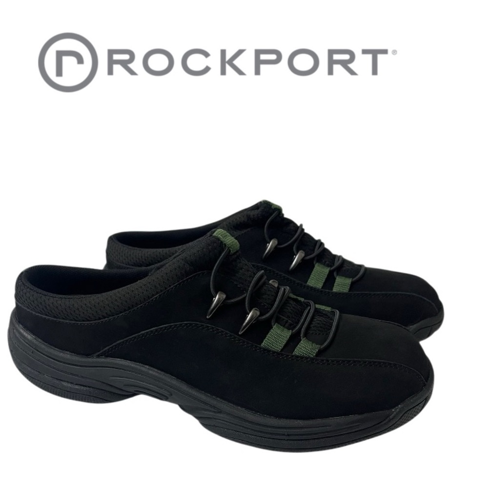 NEW Rockport Women’s Black & Green Slip-On Shoes (9M)